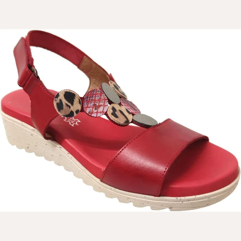 Chaussures Xapatan sandale 1676 rouge fantaisie