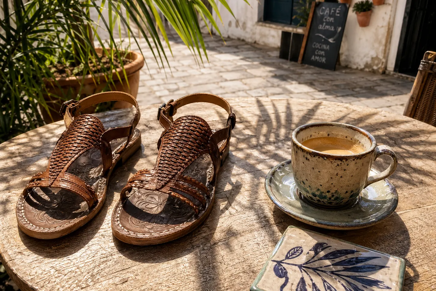 Sandales bohème terrasse café ibérique Chaussures Xapatan